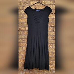 American Living Black V-Neck Dress Size 6